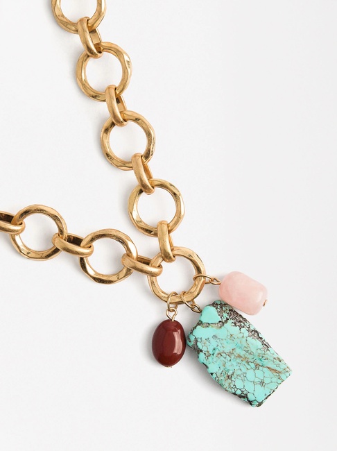 Фото ракурс 2 - Жіноче золотe намисто Parfois артикул 232426 _HM SS2025