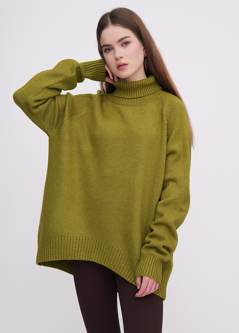 Женский зеленый свитер EQUILIBRI артикул W342 084 001 LIME SS2026 Фото ракурс 1 - Женский зеленый свитер EQUILIBRI артикул W342 084 001 LIME SS2026