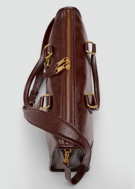 Фото ракурс 4 - Жіноча коричнева сумка Mango артикул 17046353 32 1 season