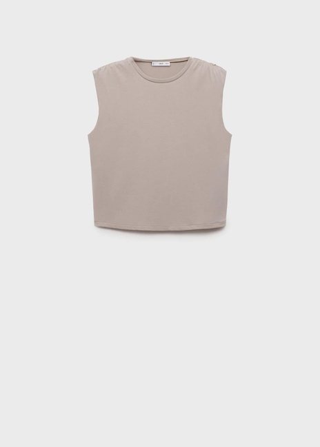 Фото ракурс 3 - Жіноча бежева футболка Mango артикул 87039217 06 8 season