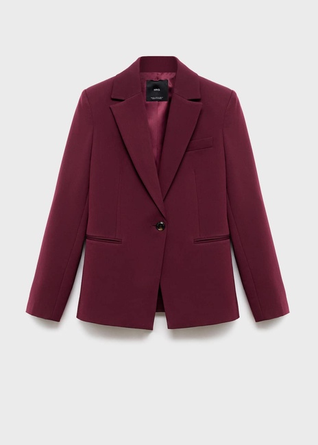 Жіночий бордовий пiджак Mango артикул 17045806 77 1 season Фото ракурс 3 - Жіночий бордовий пiджак Mango артикул 17045806 77 1 season