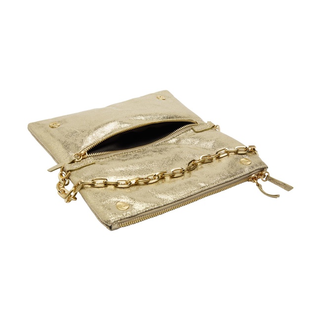 Женская золотая сумка Parfois артикул 240393 _GD FW2025 Фото ракурс 4 - Женская золотая сумка Parfois артикул 240393 _GD FW2025