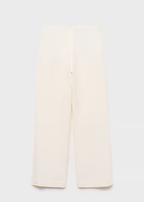 Женские молочные брюки Mango артикул 17084095 05 1 season Фото ракурс 3 - Женские молочные брюки Mango артикул 17084095 05 1 season