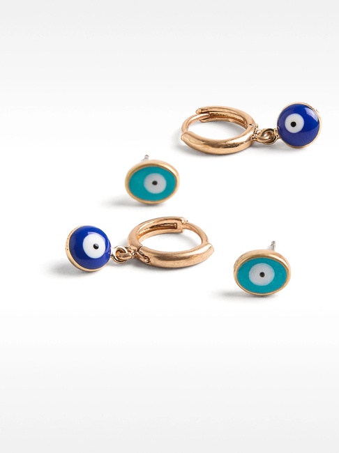 Жіночі сині сережки Parfois артикул 232039 _BL SS2025 Фото ракурс 2 - Жіночі сині сережки Parfois артикул 232039 _BL SS2025