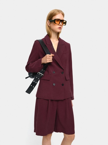 Фото ракурс 1 - Жіночі бордові шорти Parfois артикул 234690 _BU FW2025