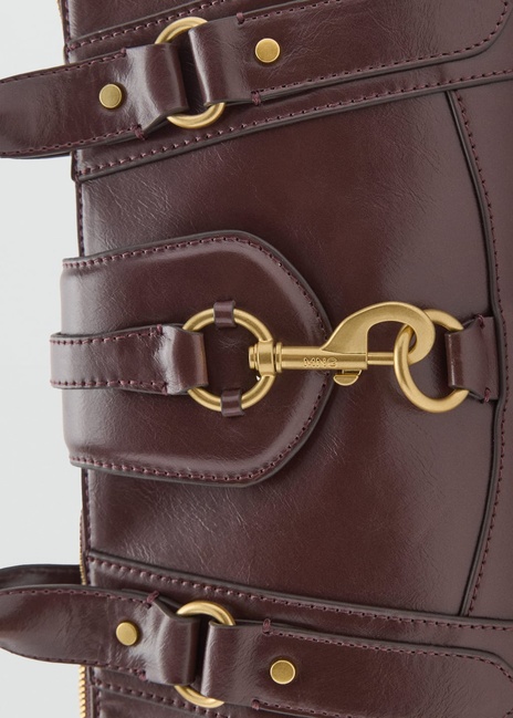 Фото ракурс 3 - Жіноча коричнева сумка Mango артикул 17093811 32 1 season