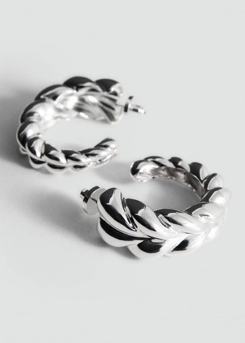 Фото ракурс 1 - Женские серебряные серьги Mango артикул 27031319 PL 2 season