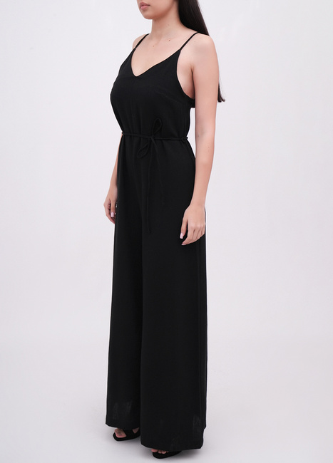 Фото ракурс 3 - Жіночий чорний комбiнезон EQUILIBRI артикул W453 002 000 Black SS2025