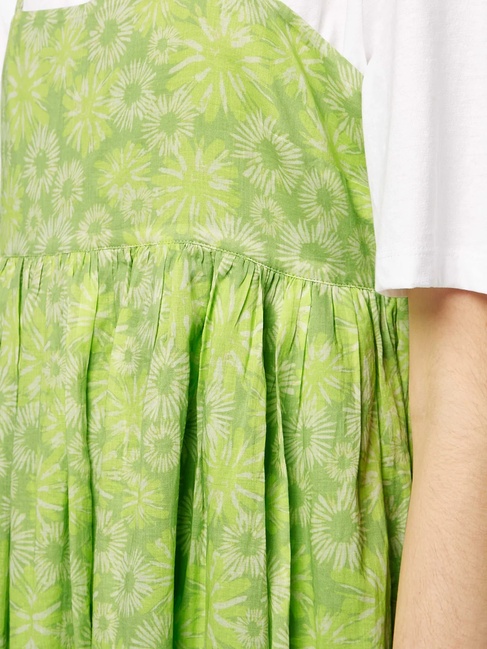 Женский зеленый сарафан SCOTCH & SODA артикул UFU00618T U739 SS2025 Фото ракурс 3 - Женский зеленый сарафан SCOTCH & SODA артикул UFU00618T U739 SS2025