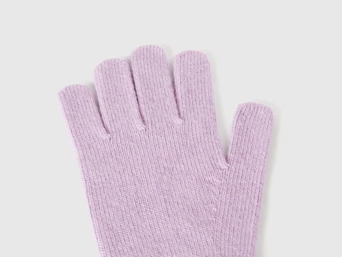 Фото ракурс 2 - Фиолетовые перчатки Benetton для мальчиков артикул 126WCG00M.G 0W1 25A