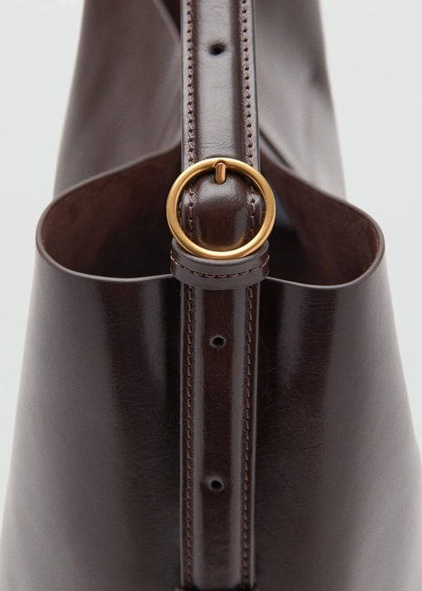 Фото ракурс 3 - Женская коричневая сумка Mango артикул 17046355 32 1 season