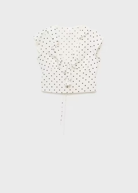 Фото ракурс 3 - Жіноча молочна блузка Mango артикул 17062897 02 1 season