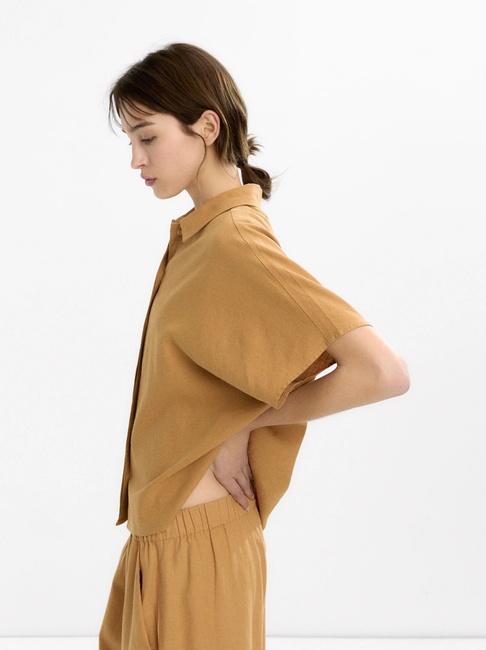 Жіноча жовта блузка Parfois артикул 232452 _MD FW2025 Фото ракурс 3 - Жіноча жовта блузка Parfois артикул 232452 _MD FW2025