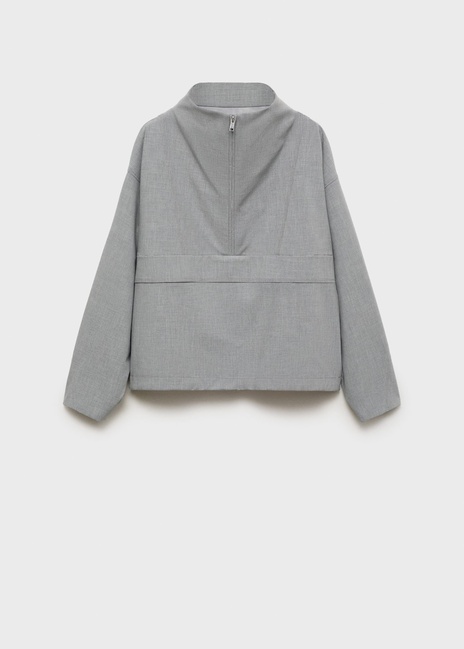 Женская серая куртка Mango артикул 87092538 92 8 season Фото ракурс 3 - Женская серая куртка Mango артикул 87092538 92 8 season