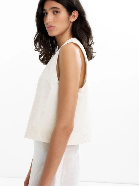 Жіночий білий светр Parfois артикул 236692 _WT FW2025 Фото ракурс 3 - Жіночий білий светр Parfois артикул 236692 _WT FW2025