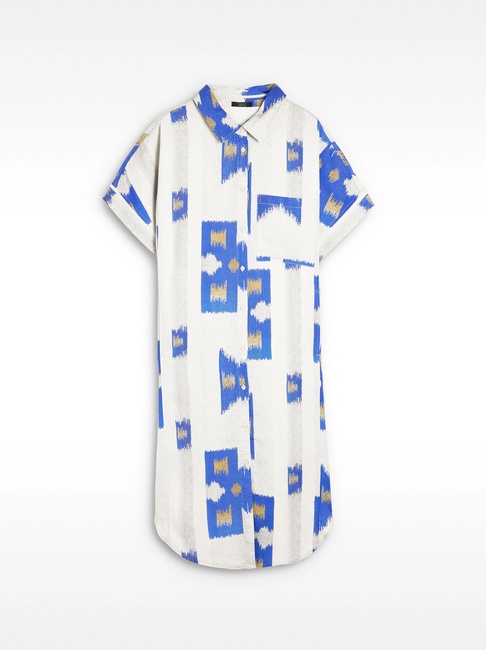 Жіноча блакитно-молочна сукня Parfois артикул 234102 _BM FW2025 Фото ракурс 5 - Жіноча блакитно-молочна сукня Parfois артикул 234102 _BM FW2025