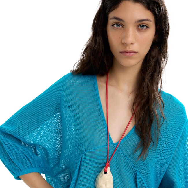 Фото ракурс 6 - Жіноча бірюзова сукня Parfois артикул 235284 _TQ FW2025