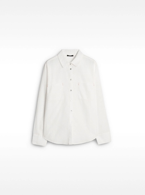 Женская белая блузка Parfois артикул 232415 _WT FW2025 Фото ракурс 4 - Женская белая блузка Parfois артикул 232415 _WT FW2025