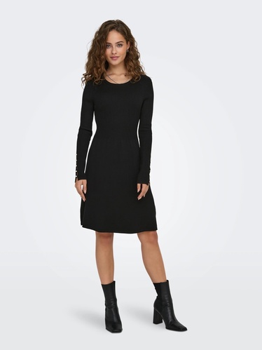 Фото ракурс 1 - Женское черное платье Only артикул 15349500 Black FW2025