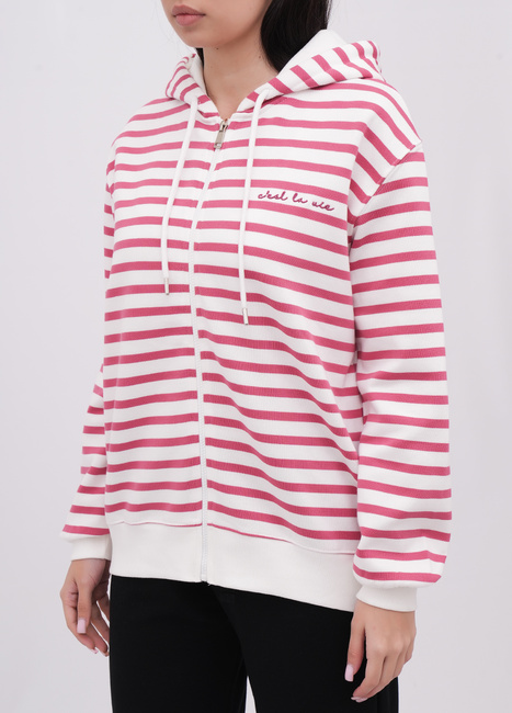 Женская розовая олимпийка EQUILIBRI артикул W232 014 000 Frez FW2025 Фото ракурс 3 - Женская розовая олимпийка EQUILIBRI артикул W232 014 000 Frez FW2025