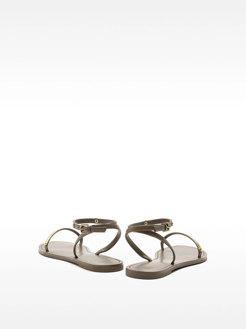 Фото ракурс 2 - Жіночі коричневі босоніжки Parfois артикул 233821 _TU FW2025