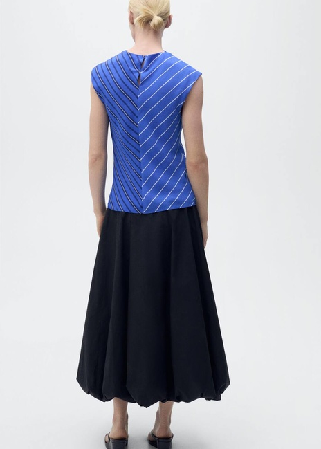 Женская синяя блузка Mango артикул 87027195 52 8 season Фото ракурс 2 - Женская синяя блузка Mango артикул 87027195 52 8 season