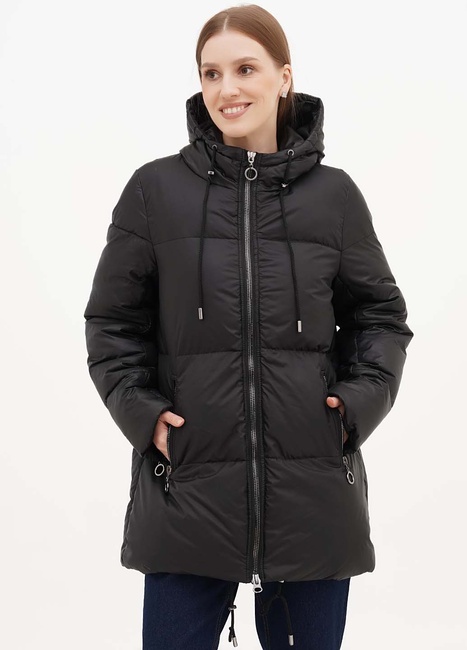 Фото ракурс 1 - Женская чёрная куртка EQUILIBRI  артикул NV Jacket Zax Black FW2024