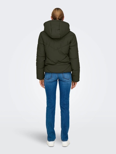 Фото ракурс 2 - Жіноча зелена куртка Only артикул 15277952 forest night FW2025