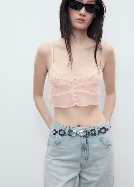 Женские голубые джинсы Mango артикул 17001232 TC 1 season Фото ракурс 4 - Женские голубые джинсы Mango артикул 17001232 TC 1 season