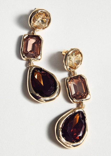 Фото ракурс 3 - Женские золотые серьги Mango артикул 27061236 OR 2 season