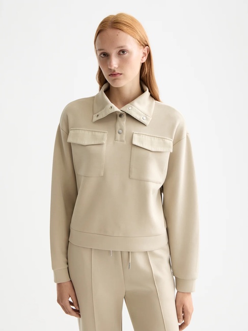 Фото ракурс 1 - Женский бежевый свитер SCOTCH & SODA артикул U9E00868T U292 FW2025