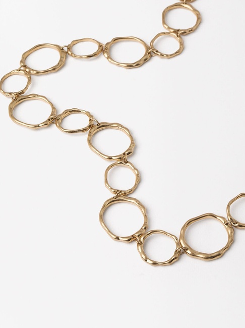 Фото ракурс 3 - Женский золотой ремень Parfois артикул 222091 _GD FW2024