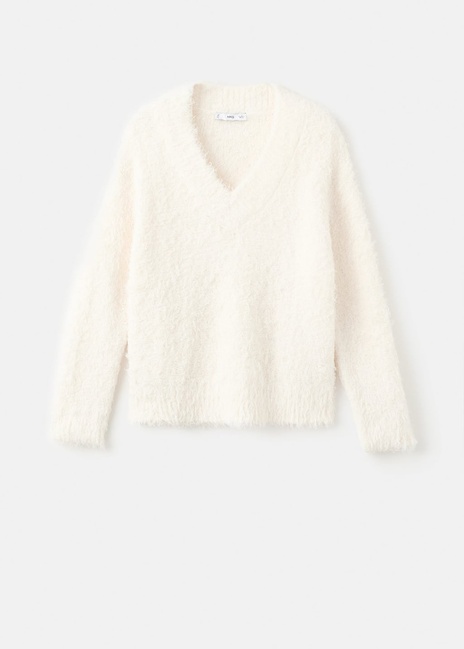Жіночий молочний джемпер Mango артикул 17007820 05 1 season Фото ракурс 3 - Жіночий молочний джемпер Mango артикул 17007820 05 1 season
