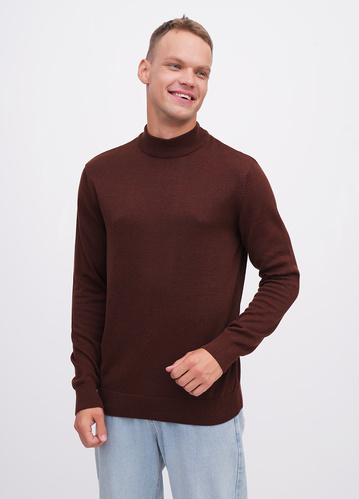 Фото ракурс 1 - Чоловічий коричневий светр EQUILIBRI артикул M342 004 000 Brown FW2025