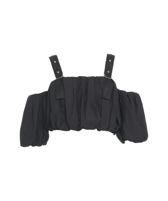 Жіночий чорний топ Pinko артикул 105176-A2LD Z99 SS2025 Фото ракурс 1 - Жіночий чорний топ Pinko артикул 105176-A2LD Z99 SS2025