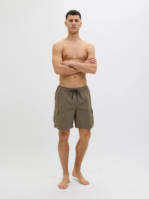 Мужские коричневые шорты Jack & Jones артикул 12272989 Major Brown FW2025 Фото ракурс 5 - Мужские коричневые шорты Jack & Jones артикул 12272989 Major Brown FW2025