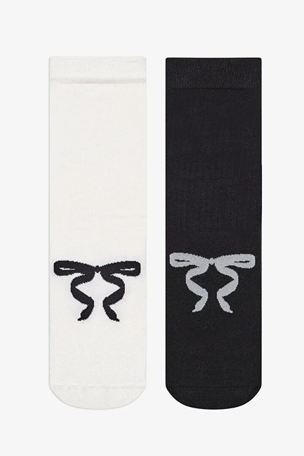 Женские бело-черные носки Penti артикул PHG145EK24SK SBS 25SS Фото ракурс 1 - Женские бело-черные носки Penti артикул PHG145EK24SK SBS 25SS