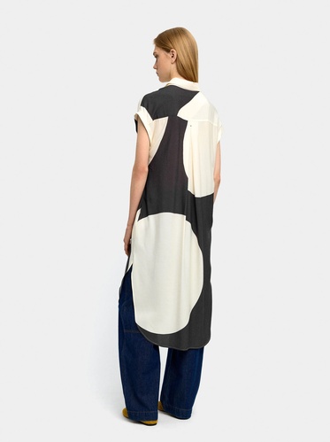 Фото ракурс 2 - Жіноча біло-сіра сукня Parfois артикул 241885 _BM FW2025