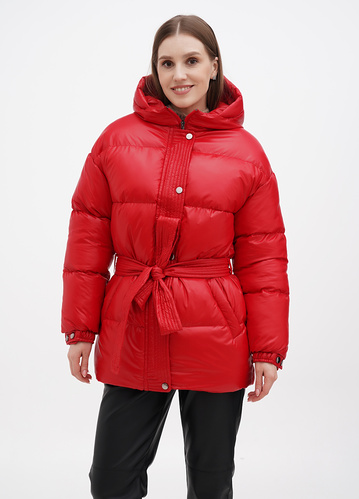 Фото ракурс 1 - Жіноча червона куртка EQUILIBRI артикул NV Jacket Lak Red FW2024