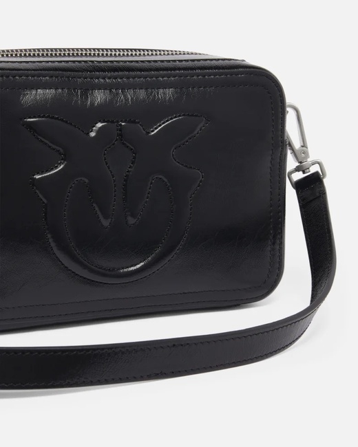 Женская черная сумка Pinko артикул 104336-A26J Z99S FW2025 Фото ракурс 3 - Женская черная сумка Pinko артикул 104336-A26J Z99S FW2025