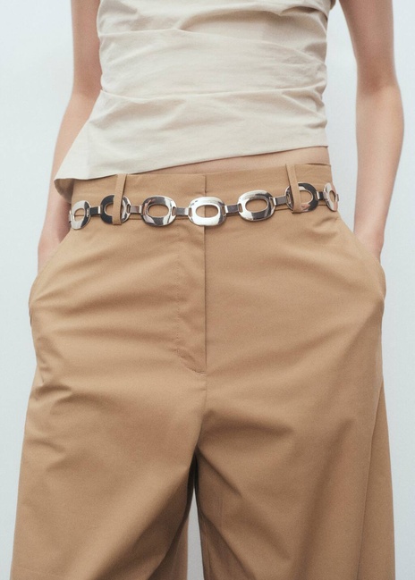 Жіночі бежеві брюки Mango артикул 17012031 09 1 season Фото ракурс 6 - Жіночі бежеві брюки Mango артикул 17012031 09 1 season