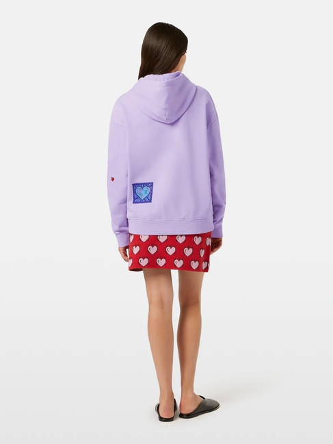 Фото ракурс 2 - Жіноче фіолетовe худі SCOTCH & SODA артикул 180358 U504 SS2025