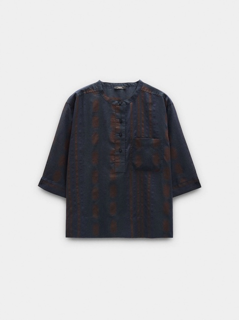 Фото ракурс 4 - Жіноча синя сорочка Parfois артикул 243201 _DM FW2025