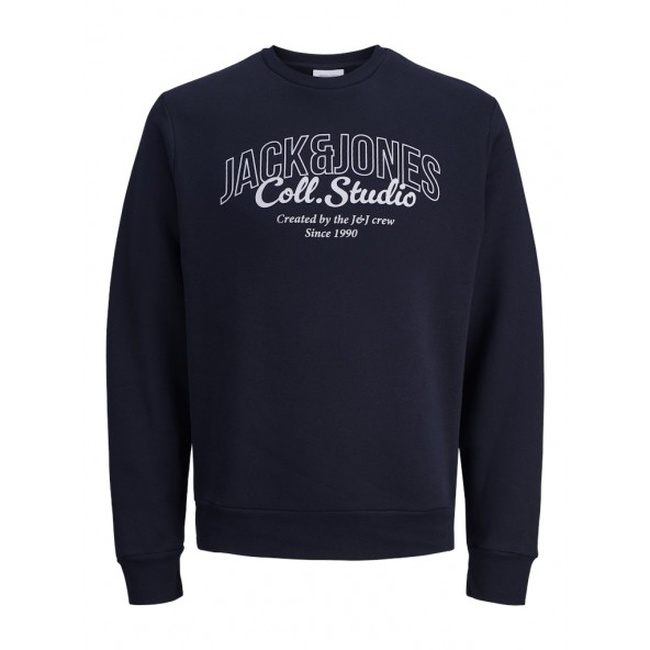 Фото ракурс 6 - Мужской синий свитшот Jack & Jones артикул 12278601 Sky Captain FW2025