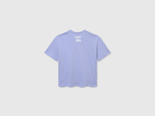 Фиолетовая футболка для мальчиков Benetton артикул 3SLUC10P8.G 34V 25E Фото ракурс 2 - Фиолетовая футболка для мальчиков Benetton артикул 3SLUC10P8.G 34V 25E