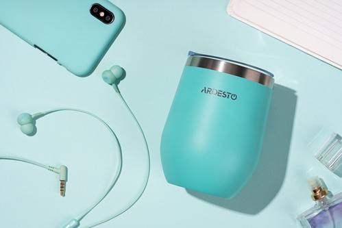 Фото ракурс 2 - Голубая термочашка Ardesto артикул AR2635MMS No color FW2025