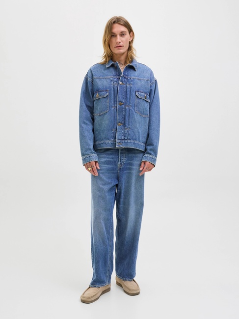 Мужские синие джинсы Jack & Jones артикул 12278101 Blue denim FW2025 Фото ракурс 4 - Мужские синие джинсы Jack & Jones артикул 12278101 Blue denim FW2025