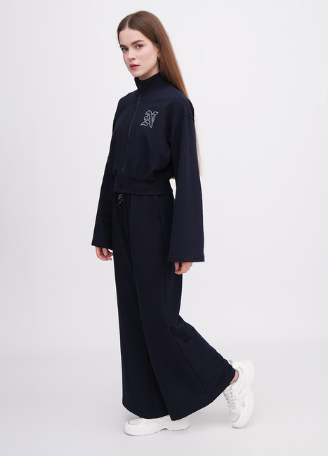 Фото ракурс 1 - Жіночі сині штани EQUILIBRI артикул NW291004 200 NAVY BLUE FW2025