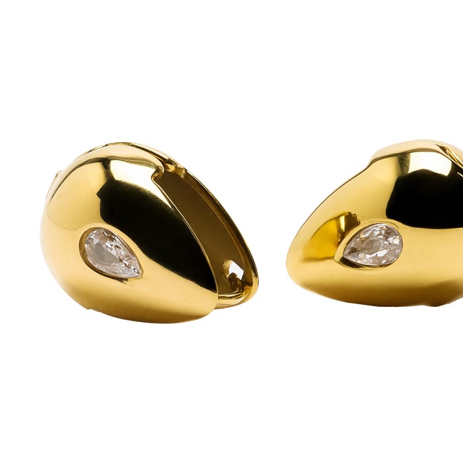 Фото ракурс 3 - Жіночі золоті сережки Parfois артикул 228127 _GD FW2025