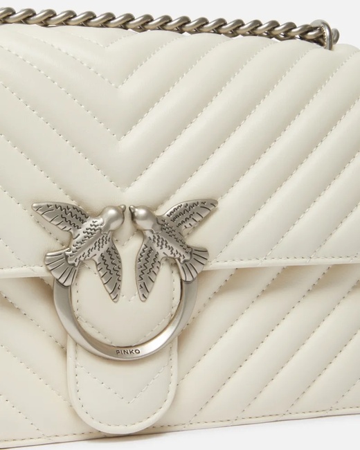 Фото ракурс 3 - Женская молочная сумка Pinko артикул 100941-A0GK Z14O FW2025